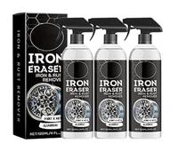 Spray Détachant de Rouille Efface-Fer, Transformateur de Rouille à Action Rapide Sans Frotter, Supprime Poudre de Fer et Poussière de Freins, Sans Risque pour les Peintures (3 pcs)