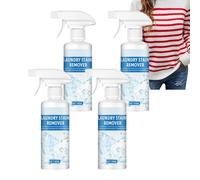 Spray détachant lessive, nettoyant portable pour vêtements contre vin rouge, café, nourriture, taches d’huile et transpiration, prétraitement avant lavage, spray détachant format voyage (4pcs)