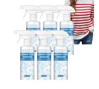 Spray détachant lessive, nettoyant portable pour vêtements contre vin rouge, café, nourriture, taches d’huile et transpiration, prétraitement avant lavage, spray détachant format voyage (6pcs)