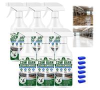 Spray détachant pour étable à vache,élimine les odeurs,reste propre (6set) | Nettoyant agricole pour étables, étables, etc., entretien quotidien de la ferme, élimine les taches tenaces, rafraîchit l'air