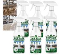 Spray détachant pour étables pour étables, spray nettoyant multi-surfaces avec serviette pour étables, équipement agricole, surfaces en béton, remorques pour chevaux et chenils (6pcs)
