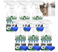Spray détachant professionnel pour granges, nettoyant puissant à action rapide, élimine les taches tenaces et rafraîchit l'air, spray nettoyant multi-surfaces pour granges, écuries et (6pcs)