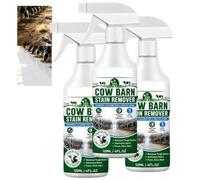 Spray détachant professionnel robuste Cow Barn, dissolvant de fumier et de résidus alimentaires multi-surfaces pour sols, écuries et équipements agricoles, rafraîchit l'air de la grange (3PCS)