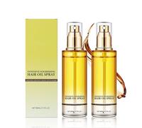 Spray d'huile capillaire de soin intensif à l'huile de racine de gingembre, huile capillaire Repair & Anti-Frizz, brillance longue durée pour les cheveux de vol, avec parfum de fleur (80ml, 2pc)