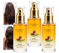 Spray d'Huile de Croissance Batana 80 ml, Élixir pour Cheveux Secs Abîmés, Sérum d'Argan, Sérum à l'Huile pour Cheveux Secs, Fluide aux Boucles Légères, Soin des Pointes Fourchues (3PCS)