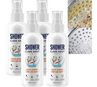 Spray dissolvant de calcaire de douche à action rapide, nettoyant de brume d'entretien pour les taches d'eau dure, robinets de pomme de douche, nettoyant de porte en verre (4 pièces)
