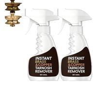 Spray dissolvant de ternissement instantané en laiton (2 Pcs) | Spray multi-métaux à action rapide, détachant pour cuivre et aluminium, pour quincaillerie décorative en métal