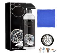 Spray éliminateur de rouille d'effaceur de fer 120 ml,spray éliminateur de poudre de fer pour roues de voiture,Rouille à action rapide,Nettoyage de surface automobile professionnel (1PC)