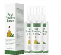 Spray Exfoliant Instantané Pour Pieds 120ML à l'Huile de Théier, Soin Antifongique, Élimine les Peaux Mortes en Secondes, Exfoliant Hydratant Pour Pieds Doux, Compatible avec Râpes à Pieds (3Pièce)
