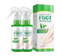 Spray Exfoliant pour les pieds au thé Vert - Buse à Haute Atomisation et Boulon de Sécurité, Spray Exfoliant et Hydratant pour la peau Ssèche et Rugueuse, 100ml (2 Bouteilles)
