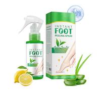 Spray Exfoliant pour les pieds au thé Vert - Buse à Haute Atomisation et Boulon de Sécurité, Spray Exfoliant et Hydratant pour la peau Ssèche et Rugueuse, 100ml (1 Bouteille)