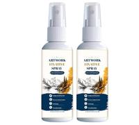 Spray fixatif pour œuvres d'art, spray réalisable à séchage rapide pour l'art, finition mate transparente pour le fusain, le crayon, le pastel et la craie, résistant aux taches préserve la (2pcs)