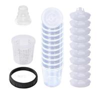 Spray Gun No-Rinse Cup Set, Multi-Piece Inner and Outer Cup Spray Gun No-Rinse Cup with Replaceable Liner(50 sets)