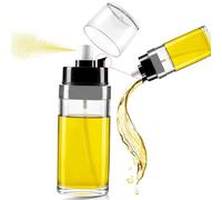 Spray Huile Cuisine avec Verseur, 150ml Vaporisateur Huile et Bouteille Huile Normale avec Bec Verseur 2 en 1 Fonction, Pulvérisateur pour Barbecue, Grillades,Cuisson,Cuisine,Pâtisserie,Salades,Pâtes