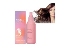 Spray hydratant à la kératine pour cheveux secs, abîmés, bouclés et traités par couleur, répare la casse et les fourches, démêlant anti-frisottis (1 pièce)