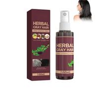 Spray hydratant contre les cheveux gris, 100 ml, spray pour cheveux gris végétal, après-shampoing pour inverser les cheveux gris, laque pour cheveux noirs, pour assombrir les cheveux