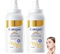 Spray Hydratant Visage au Collagène,Brume Hydratante Visage,Spray Anti-âge pour Peaux Sèches et Déshydratées,Anti-Âge Pour Peaux Sèches Et Déshydratées, Protège La Peau De La Perte D'humidité (2PC)