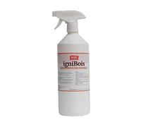 Spray Ignifuge Anti Feu pour Bois - Attestation M1 Fournie - Prêt à l'emploi, à pulvériser - 1L = jusqu’à 5,7m2 de bois ignifugé - Fabrication Française.