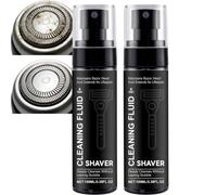 Spray lubrifiant nettoyant pour tête de rasoir, spray nettoyant pour rasoir électrique à séchage rapide, spray nettoyant pour feuille de rasoi/r électrique, accumulation d'huile de raso/ir (2pcs)