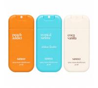 Spray Mains Désinfectant 30 ml - Lot de 3 Parfums Fruités - Peach Addict, Tropical Sunrise, Coco Vanilla - Format Nomade - Sans Rinçage