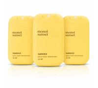 Spray Mains Désinfectant Parfum Monoï - Lot de 3 x 30 ml - Format Poche - Sans Rinçage - Parfum Monoï Sunset - Hygiène Nomade