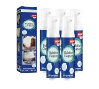 Spray moussant anti-huile hautement efficace 2025 - Nettoyant dégraissant multi-usages pour cuisine, four, gril et cuisinière, spray nettoyant moussant non toxique sans rinçage, 100 ml (5 bouteilles)