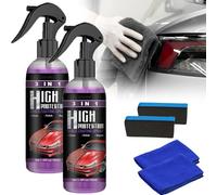 Spray Nano Anti Rayures 3 En 1, Verre Liquide Carrosserie, Spray Anti Rayure Verre Liquide Pour Voiture, Réparation Des Rayures, Brillance Instantanée & Protection Longue Durée (2pcs)