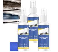 Spray Nettoyant AC, Nettoyant De Bobine AC Polyvalent, Nettoyant De Climatiseur Sans Rinçage Pour Bobines D'évaporateur, Condenseurs, Évents Et Filtres, Solution De Nettoyage En Profondeur (3Pcs)