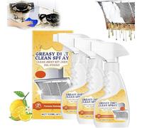 Spray nettoyant anti-salissures grasses, nettoyant moussant multifonctionnel et puissant pour la cuisine, formule sans rinçage à action rapide pour four, cuisinière, gril et surfaces grasses