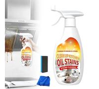 Spray nettoyant anti-taches d'huile - Nettoyant mousse dégraissant de cuisine haute performance - Multi-usage - Pour cuisinière, barbecue et hotte aspirante (1)