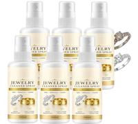 Spray nettoyant antioxydant pour bijoux, polisseur argent pour bijoux, nettoyant bagues et diamants, brillance instantanée en 1 minute, pierres précieuses et montres en acier, protection (6pcs)