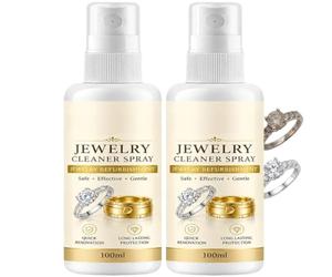 Spray nettoyant antioxydant pour bijoux, polisseur argent pour bijoux, nettoyant bagues et diamants, brillance instantanée en 1 minute, pierres précieuses et montres en acier, protection (2pcs)