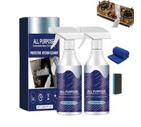 Spray nettoyant cuisine multi-usages 120 ml avec accessoires, sans rinçage, puissant dégraissant mousse (2PCS)