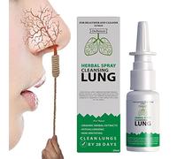 Spray nettoyant détox pulmonaire à base de plantes, action rapide pour nettoyer et détoxifier les poumons viraux et voies respiratoires pour fumeurs - 20 ml