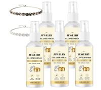 Spray nettoyant doux pour bijoux, nettoyant pour bagues en diamant et restaurateur de brillance, agent d'élimination des oxydes de bijoux, solution de soin sans rinçage (5 pièces)