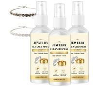 Spray nettoyant doux pour bijoux, nettoyant pour bagues en diamant et restaurateur de brillance, agent d'élimination des oxydes de bijoux, solution de soin sans rinçage (3 pièces)