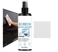 Spray Nettoyant Écran - 50ml Solution Nettoyage Téléphone Ordinateur | Kit Moniteur Entretien | Anti Trace Empreinte Éliminateur | Formule sans Rayure Chiffon Anti Poussière Inclus