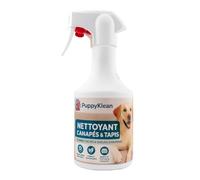 Spray nettoyant enzymatique chiens et chats 500 ml - élimine taches et odeurs d’urine, vomi, litière & poils - nettoyant textile, canapé & tapis - biodégradable sans javel, fabriqué en France