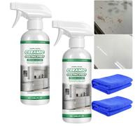 Spray nettoyant et lustrant pour carrelage en céramique, formulé pour les sols, les murs et la douche. Ce spray pour revêtement céramique repousse les taches et la saleté (2PCS)