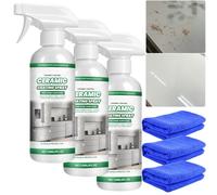 Spray nettoyant et lustrant pour carrelage en céramique, formulé pour les sols, les murs et la douche. Ce spray pour revêtement céramique repousse les taches et la saleté (3PCS)