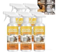 Spray nettoyant moussant dégraissant haute performance pour la cuisine, puissant détachant graisse et huile, pour hottes et plaques de cuisson, nettoyant multi-surfaces en acier inoxydable. (5PCS)