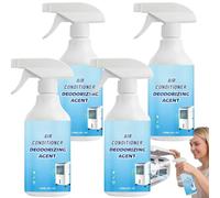 Spray nettoyant moussant pour climatiseur, nettoyant pour serpentin d'évaporateur sans rinçage pour unités divisées CVC de fenêtre domestique, élimination robuste de la poussière et de la (4pcs)