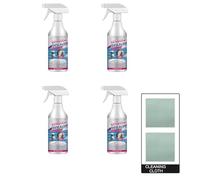 Spray nettoyant mousse détartrante salle de bain, puissant dissolvant calcaire et taches, mousse nettoyante multi-usage pour toilettes, douche, baignoire, évier, carreaux et robinet (4pcs)