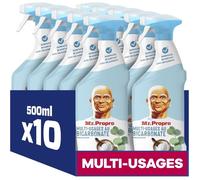 Spray Nettoyant Multi-Usages,Grand Format(500mlx10)Parfum Eucalyptus avec Bicarbonate de Soude,Élimine 99.9% des Tâches Tenaces