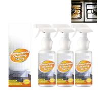 Spray nettoyant multi-usages pour appareils électroménagers, dégraissant puissant, détachant huileux à action rapide, nettoyant multi-surfaces à faible odeur, pour four, cuisinière, micro-ondes (3PCS)