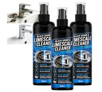 Spray nettoyant noir pour évier et pomme de douche, dissolvant de taches d'eau dure et de calcaire, détartrant de robinet mat, nettoyant pour salle de bain (3 pièces)