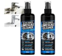 Spray nettoyant noir pour évier et pomme de douche, dissolvant de taches d'eau dure et de calcaire, détartrant de robinet mat, nettoyant pour salle de bain (2 pièces)