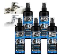 Spray nettoyant noir pour évier et pomme de douche, dissolvant de taches d'eau dure et de calcaire, détartrant de robinet mat, nettoyant pour salle de bain (5 pièces)