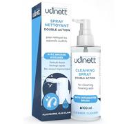 Spray Nettoyant pour Appareils Auditifs 100ml avec Brosse - Udinett Nettoyage Quotidien Efficace - Formule Douce Hygiénisante Sans Alcool - Élimine le Cérumen et la Saleté