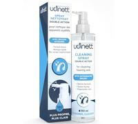 Spray Nettoyant Pour Appareils Auditifs 150ml Avec Brosse Intégrée Udinett Hygiénisant Élimine Le Cérumen et La Saleté Pour Le Nettoyage Des Écouteurs et Oreillettes Bluetooth Formule Délicate